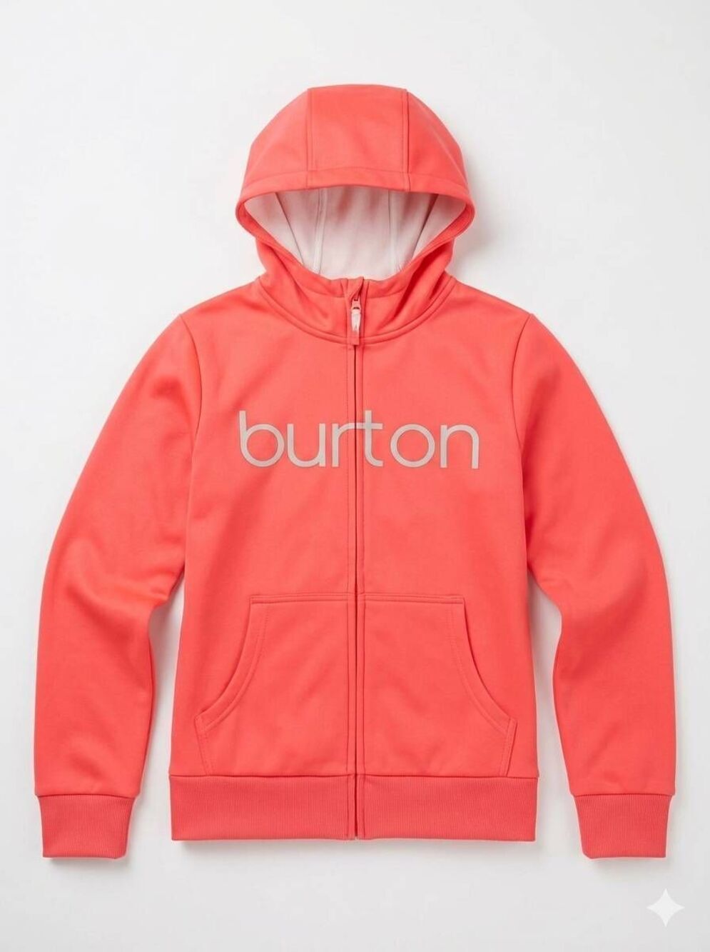 🔹️Burton Coral & Cream Dryride Zipper Hoodie Sweater Jacket Small